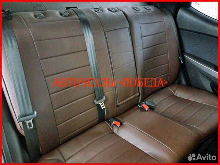 Чехлы Hyundai Elantra 4 HD из экокожи шоколадные