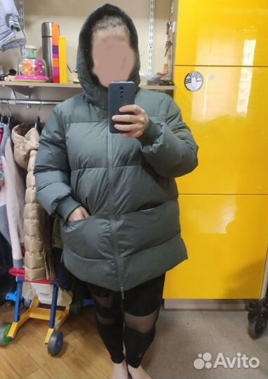 Пуховик натуральный для беременных 48 L как новый