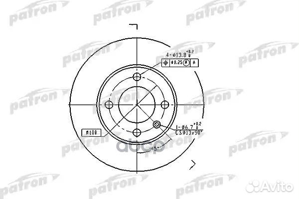 Диск тормозной передн audi: 80 75-78, 80 78-86