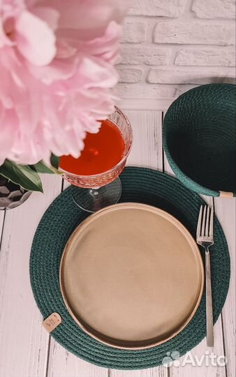 Сервировочный комплект из шнура/джута