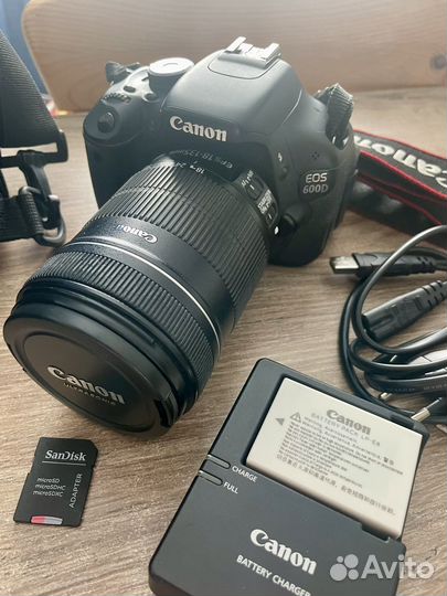 Зеркальный фотоаппарат canon eos 600d kit 18 135