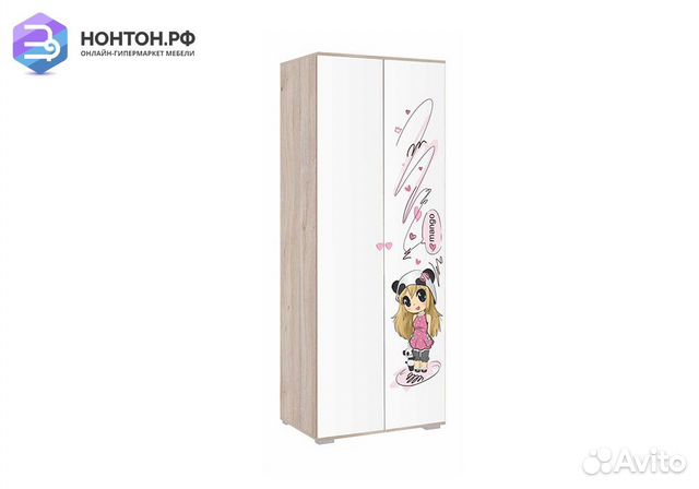 Шкаф 2-х дверный Панда 03.01 дуб мария / белый