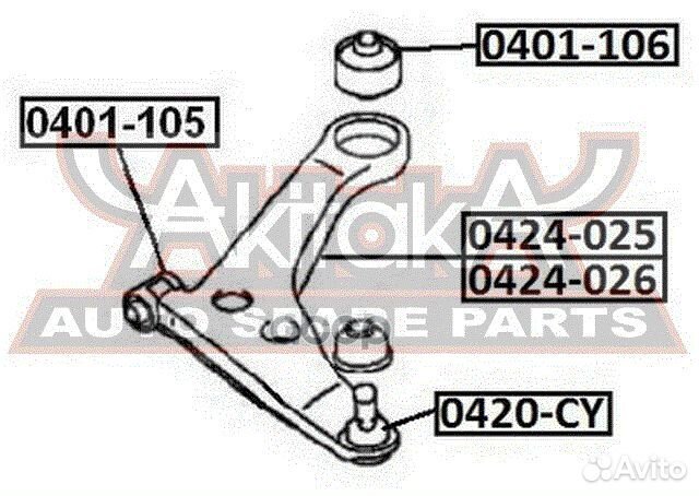 Рычаг передний левый CTR 0424-011 asva