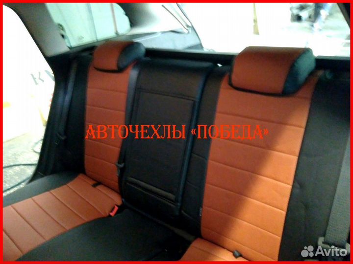 Чехлы Opel Astra J из экокожи чёрно-коричневые