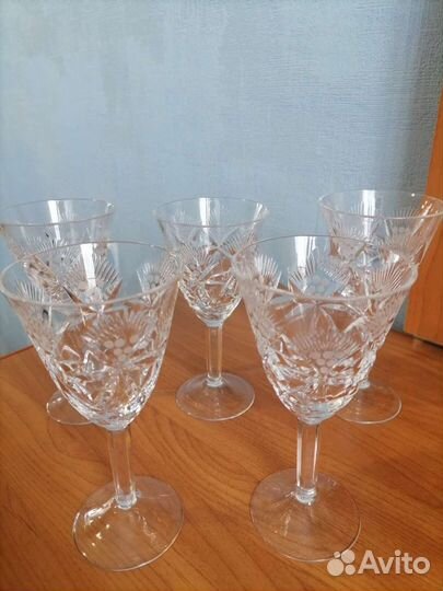 Хрусталь СССР Фужеры большые, рюмки