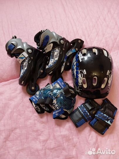 Роликовые коньки детские с защитой