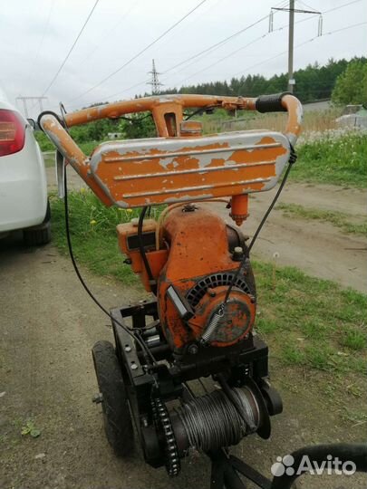 Бензолебедка с плугом