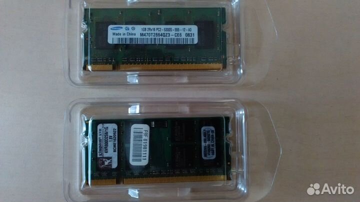 Модули памяти для ноутбуков DDR2 и DDR3