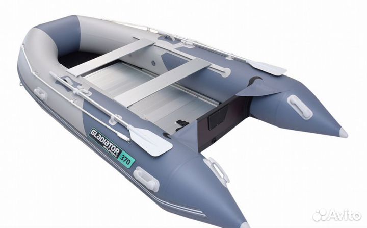 Надувная лодка gladiator B370AL белая/серая