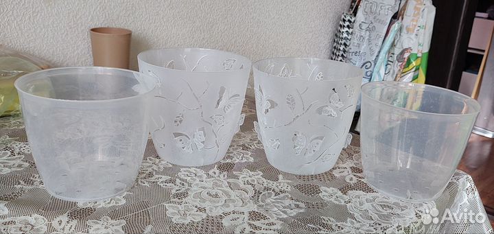 Горшки для цветов пластиковые