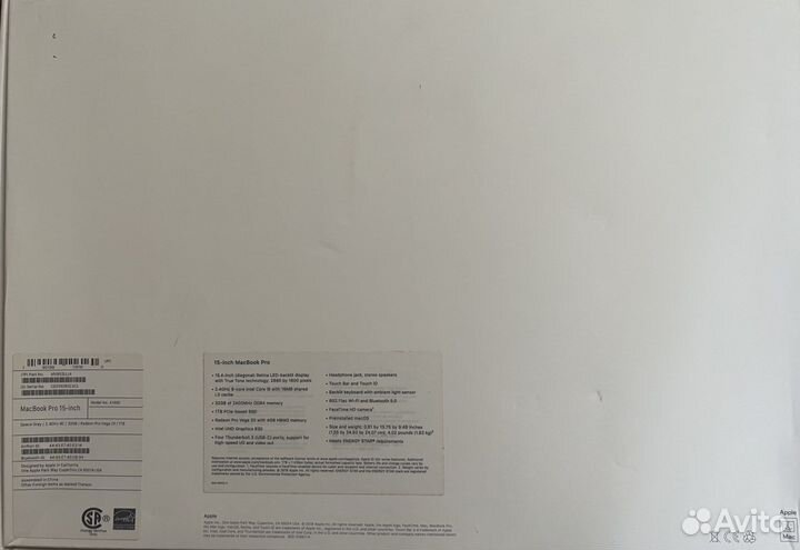 Apple MacBook Pro 15 2019 i9 2,4 32gb Vega 20