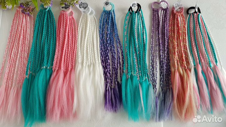 Косы на резинке афрокосы афрорезинки косички