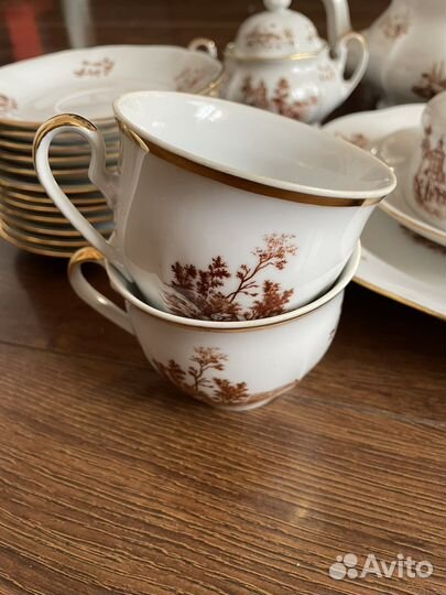 Чешский сервиз фарфор чайный на 12 персон