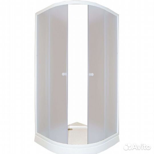 Душевой уголок.Полукруг.80х80см.С поддоном