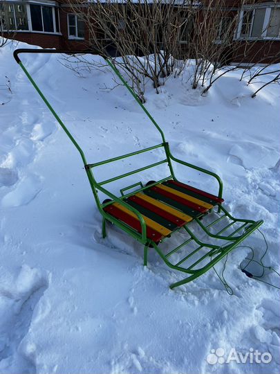 Санки для двойни с колесами