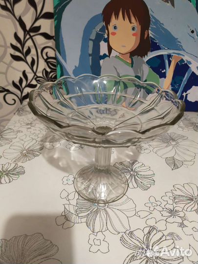 Ваза для фруктов на ножке СССР