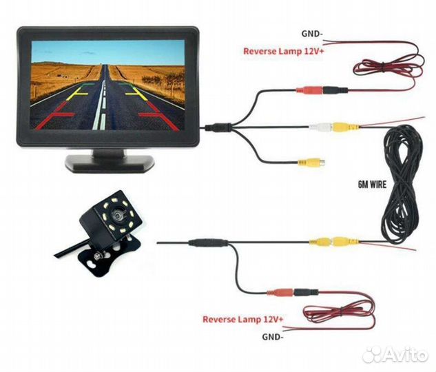 Монитор с камерой заднего вида новый