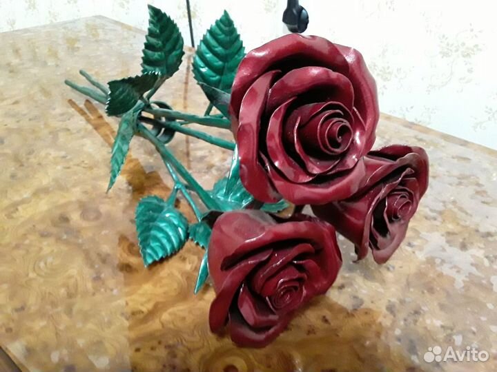 Букет кованых роз ручной работы