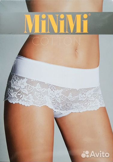 Трусы шорты Minimi р.46,48 белые/телесные новые