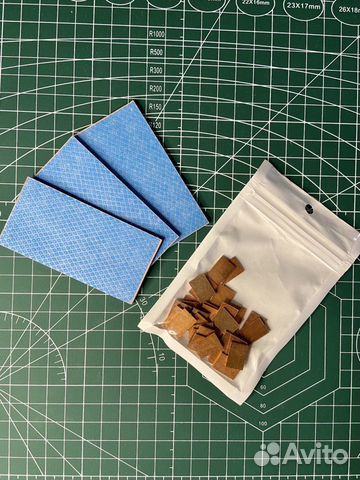 Термопрокладки 30Вт 2мм + медные прокладки 1мм