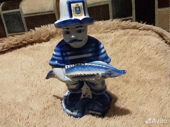 Штоф рыбак гжель