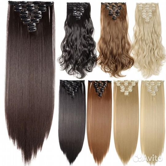 Волосы на заколках