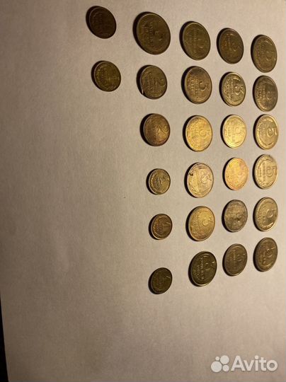 Монеты СССР 5,3,2,1 копеек