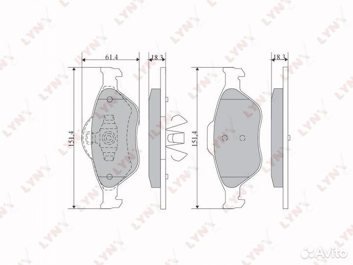 Колодки дисковые lynxauto BD-5108