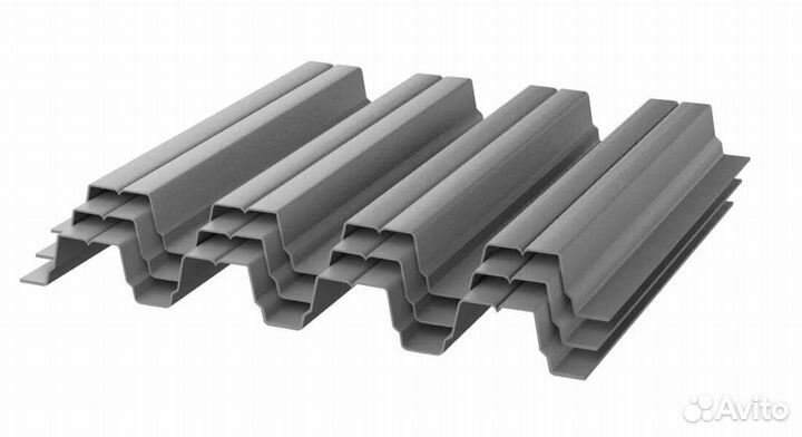 Кровельный профнастил H-75 цинк