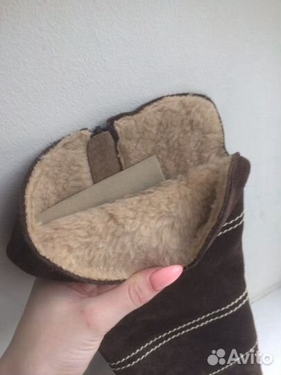 Женские сапоги из замши