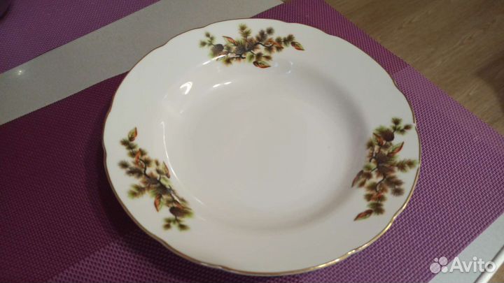 Тарелка суповая фарфор Япония, набор 6 шт