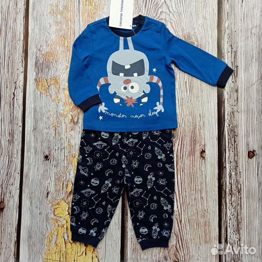 Пижама детская новая 6/9 мес