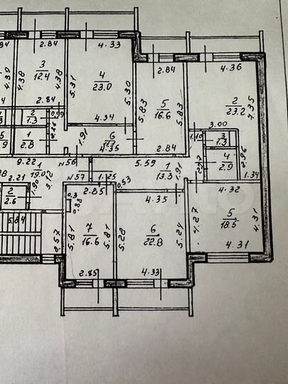 3-к. квартира, 105,7 м², 3/9 эт.