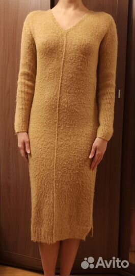 Платье миди теплое