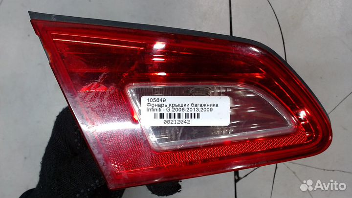 Фонарь крышки багажника Infiniti G, 2009