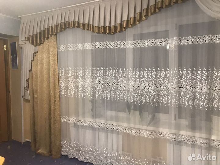 Шторы с ламбрикеном бу