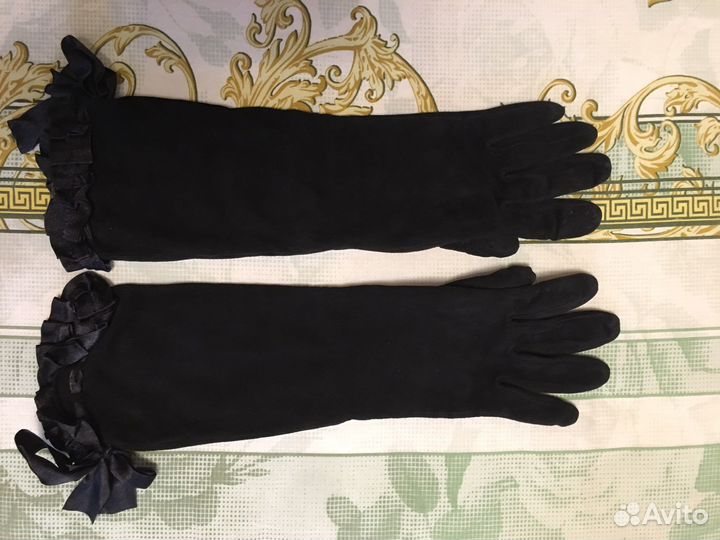 Перчатки женские замшевые