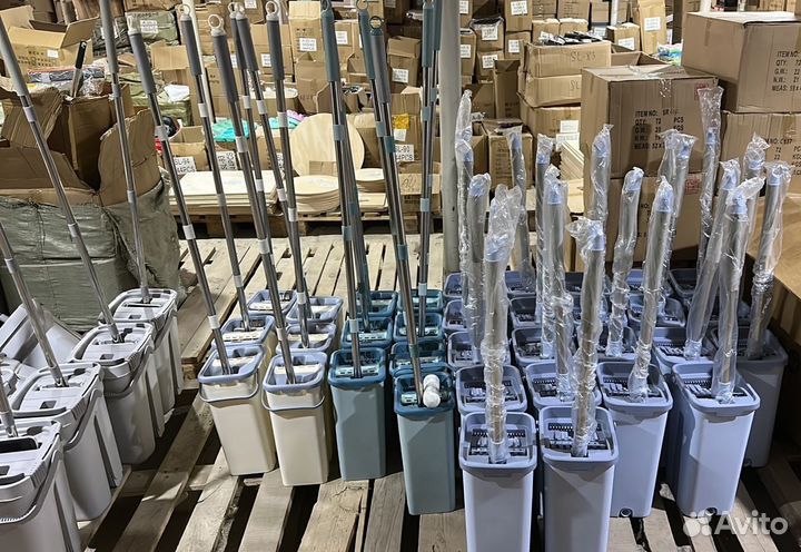 Швабра и ведро 4л, уборочный инвентарь