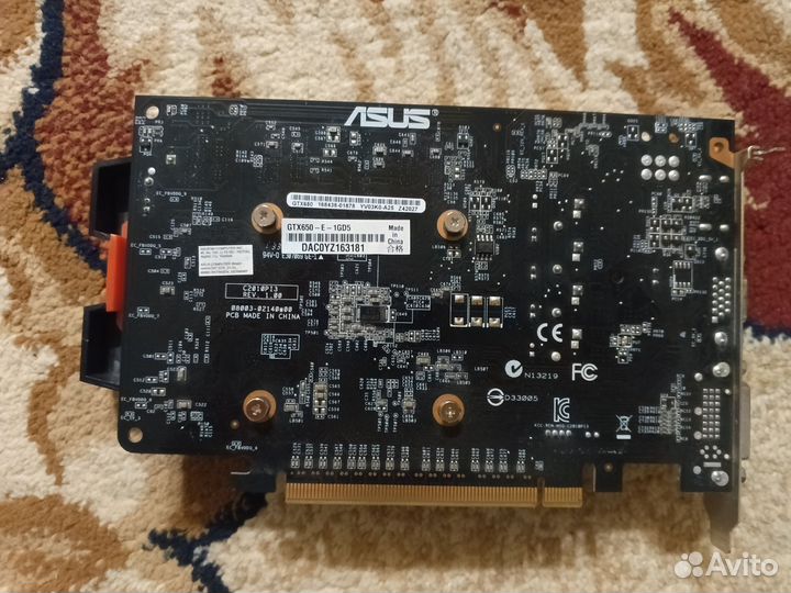 Видеокарта asus nvidia GeForce GTX 650 1гб gddr5