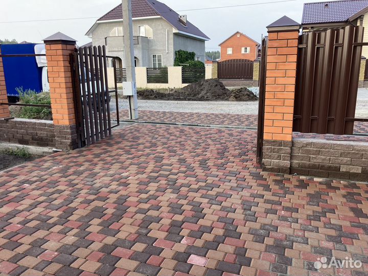 Укладка тротуарная плитка брусчатка