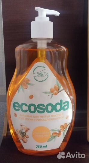 Бальзам для посуды, игрушек Ecosoda облепиха 750мл