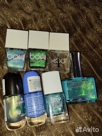 Лаки для ногтей 7 шт и платок