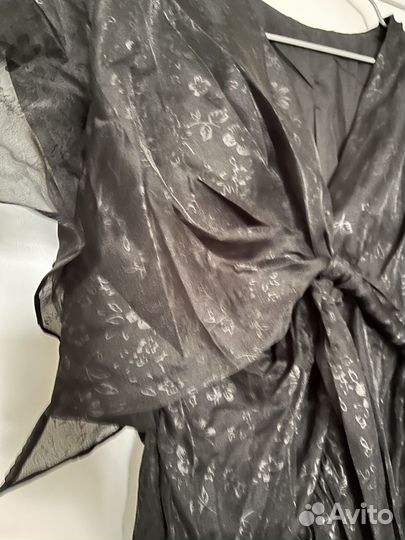 Черное платье многослойное, летящее в стиле Iro