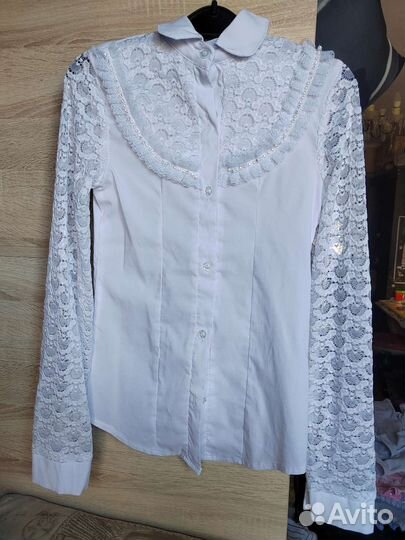 Школьные блузки на девочку 8-10лет