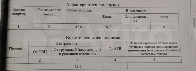 2-к. квартира, 42 м², 9/9 эт.