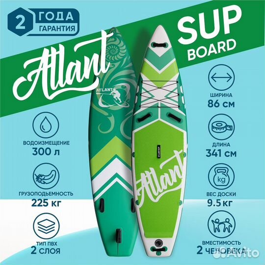 Sup доски Atlantsup 10,6'-16' линейка 2024 года