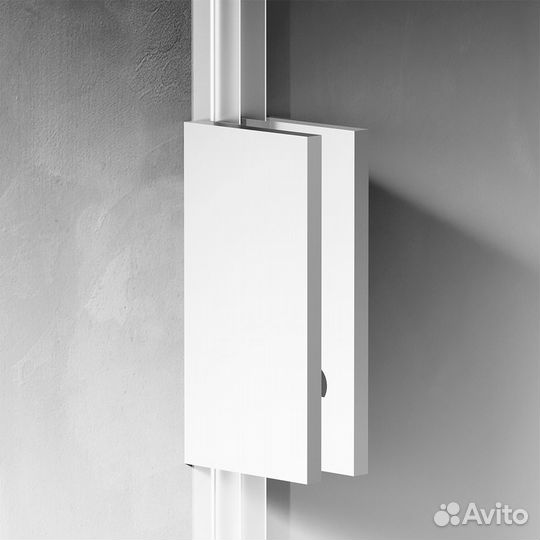 Душевая перегородка 120x195 прозр. стекло мат хро