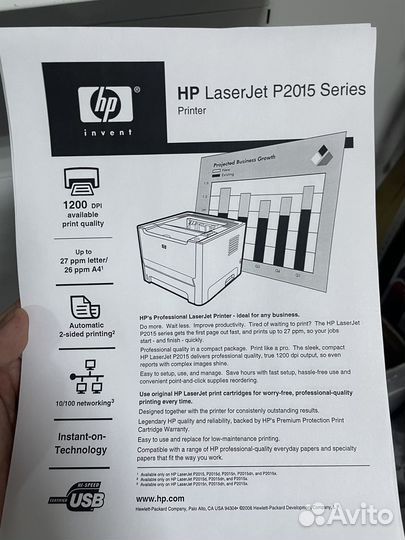 Лазерный принтер HP laserjet p2015d
