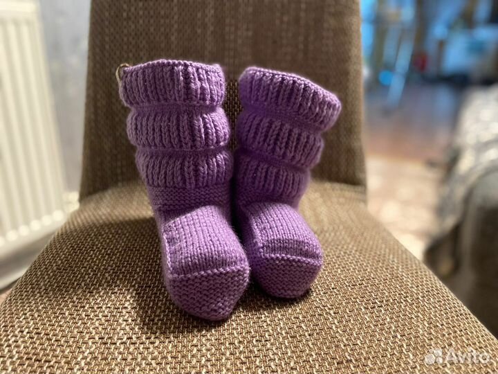 Вязаные сапожки
