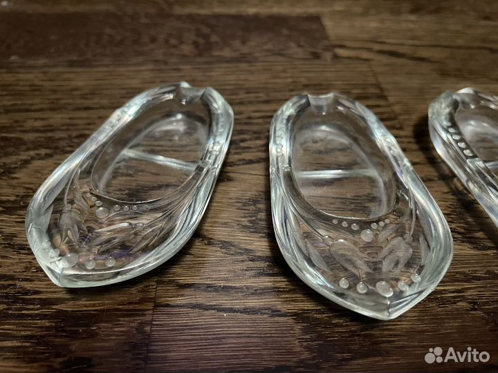 Пепельница туфелька хрустальная Чехословакия